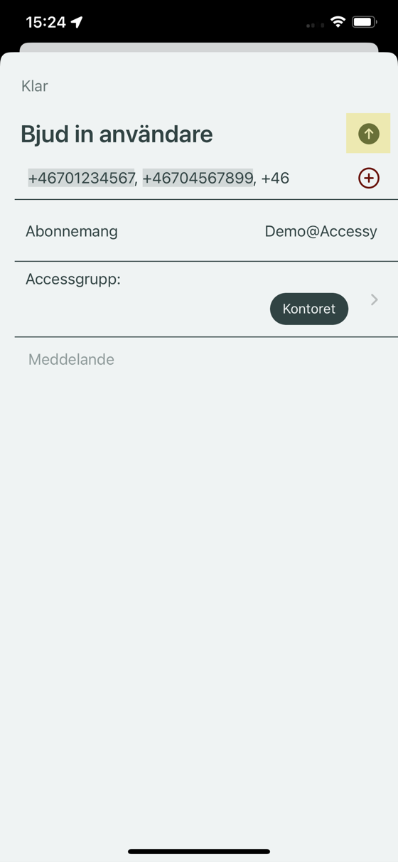 Bjud in användare direkt i appen