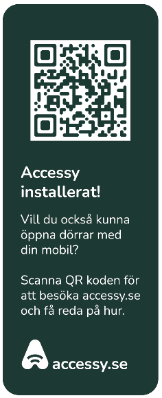 Aktiveringskort med QR-kod för hyresgäster