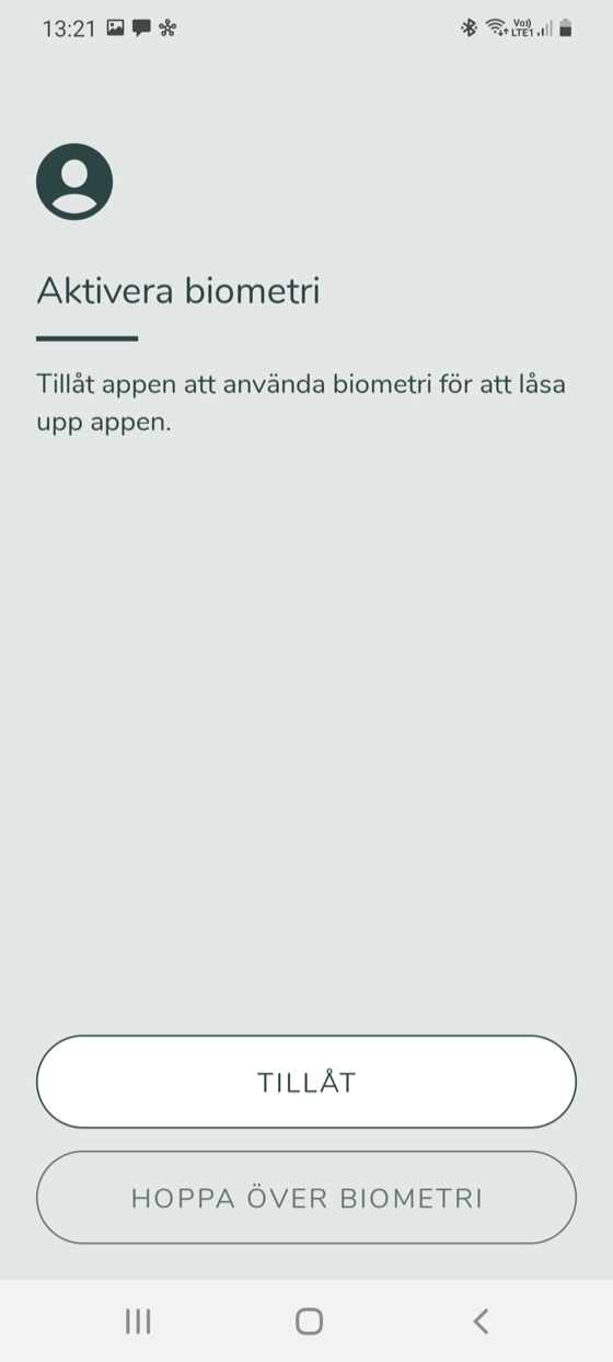 Aktivera biometri för att låsa upp appen enklare